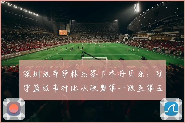 深圳放弃萨林杰签下乔丹贝尔,防守篮板率对比从联盟第一跌至第五